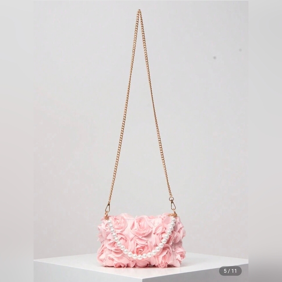 Handbags - Soft Pink Floral Women's Clutch Shoulder purse